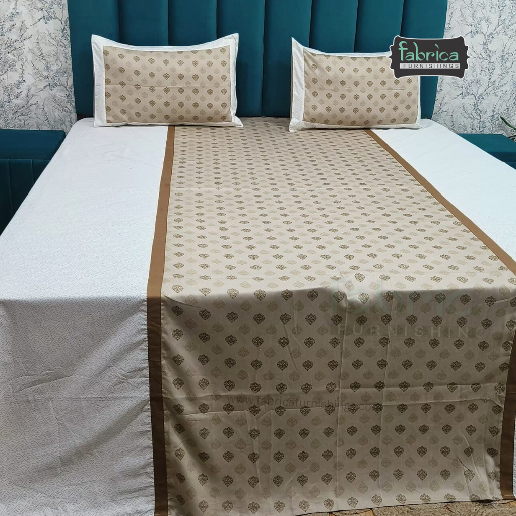 Fabby Decor Designer Mix & Match  Kingsize Printed Pure Cotton Bedsheet