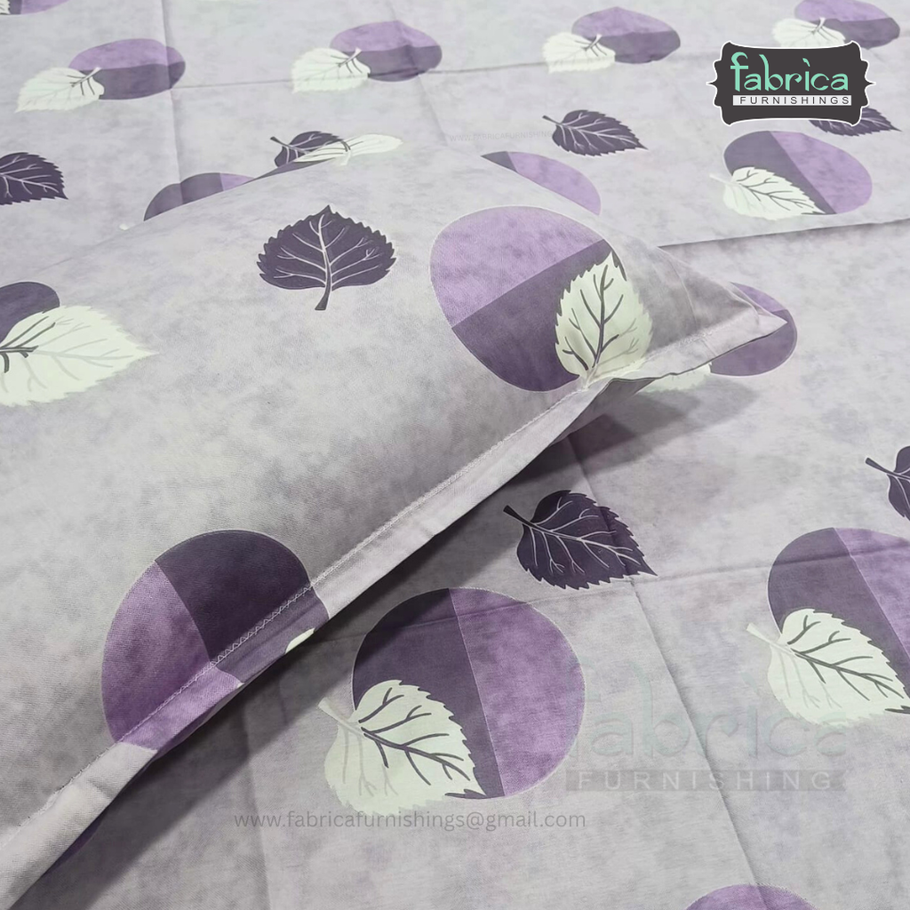 Calm Petals  Printed Pure Cotton Single Bed Sheet