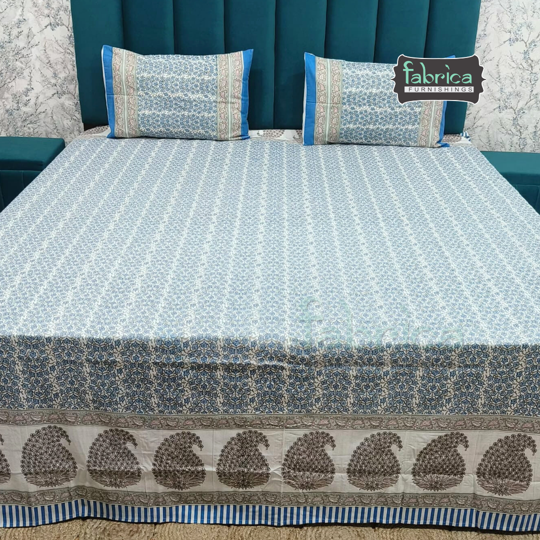 Mughal Utsav Printed Pure Cotton King Size Bedsheet