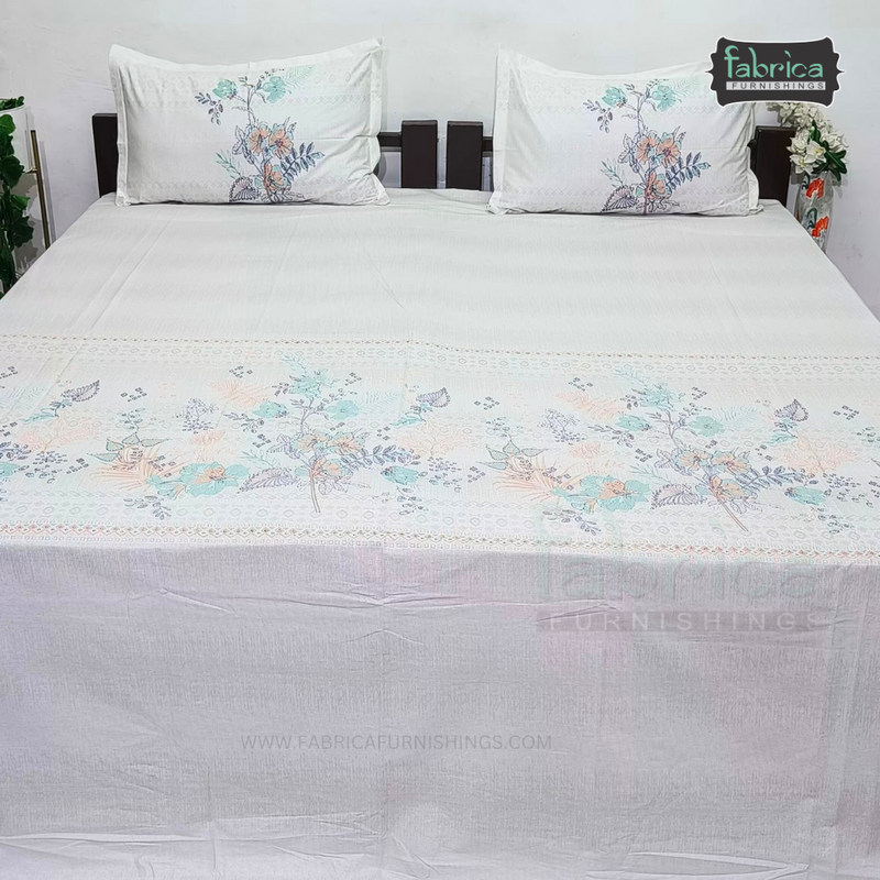 Sengol Super King Size Pure Cotton Printed Bedsheet Set
