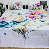 Fab Decor Pure Cotton Digital Print Super Kingsize Bedsheet (400TC)