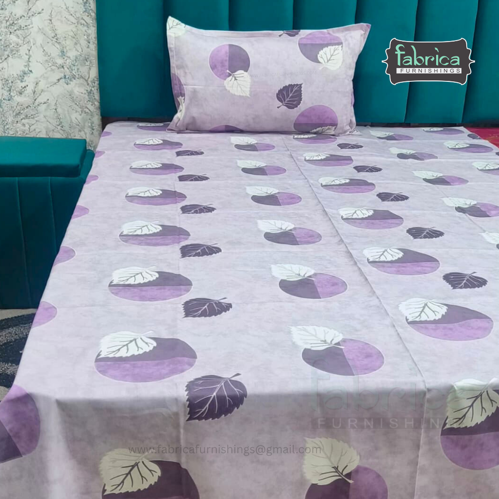 Calm Petals  Printed Pure Cotton Single Bed Sheet