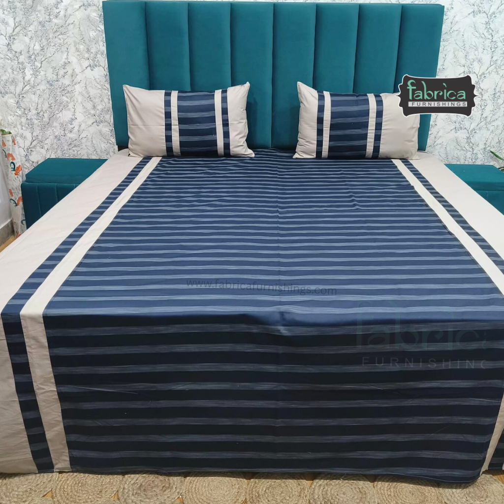 Fabby Decor Designer Mix & Match  Kingsize Printed Pure Cotton Bedsheet