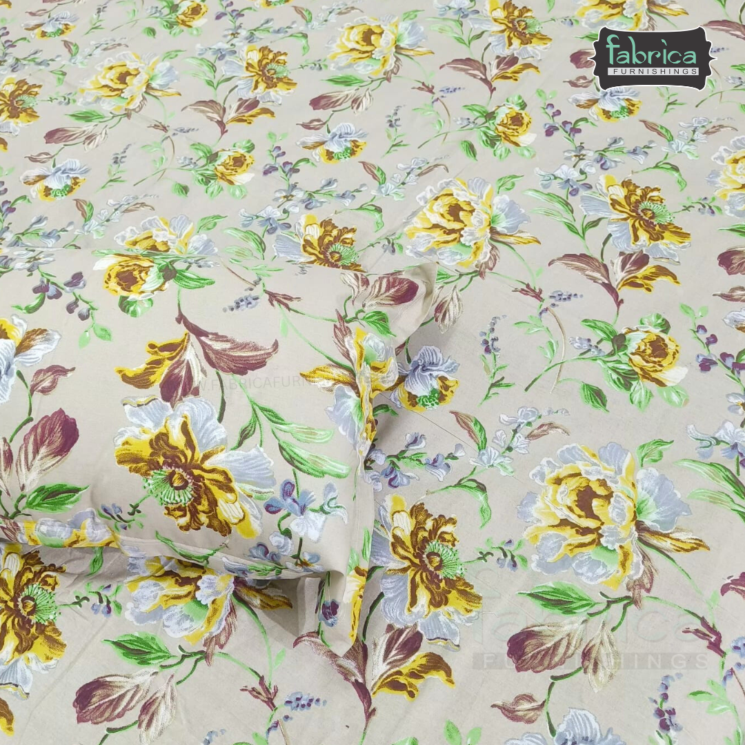 Sadabahar Anokhi Printed Pure Cotton  King Size Bedsheet Set