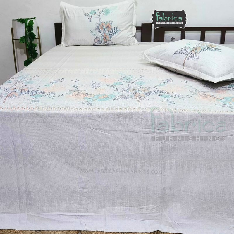 Sengol Super King Size Pure Cotton Printed Bedsheet Set