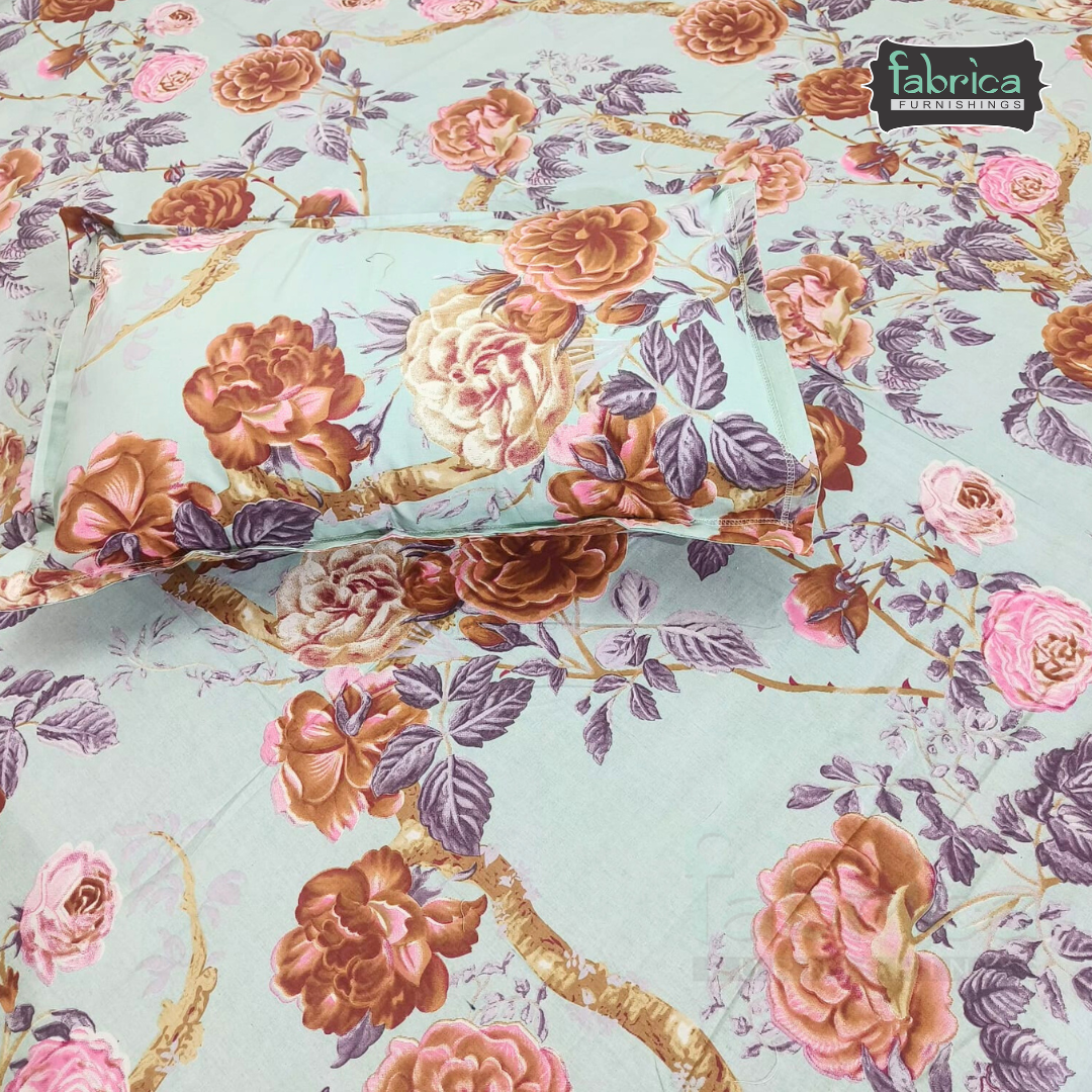 Sadabahar Anokhi Printed Pure Cotton  King Size Bedsheet Set