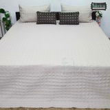 Monarch Quilted Embroidered 5 Piece Bedding Set