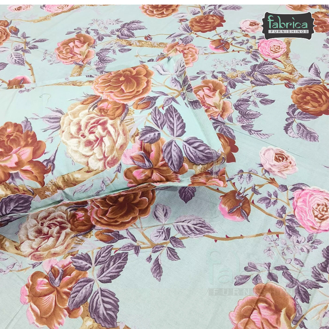 Sadabahar Anokhi Printed Pure Cotton  King Size Bedsheet Set