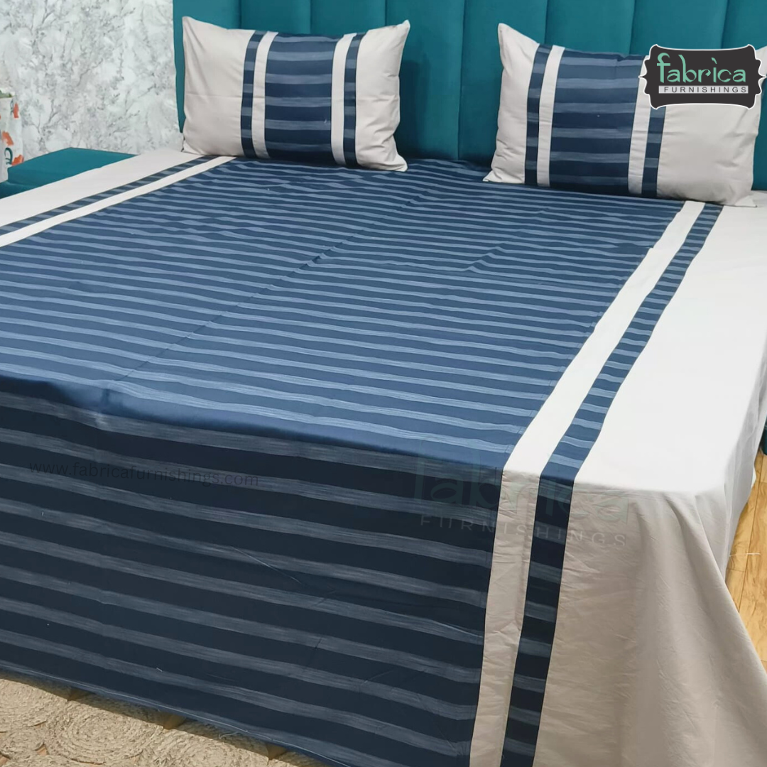 Fabby Decor Designer Mix & Match  Kingsize Printed Pure Cotton Bedsheet