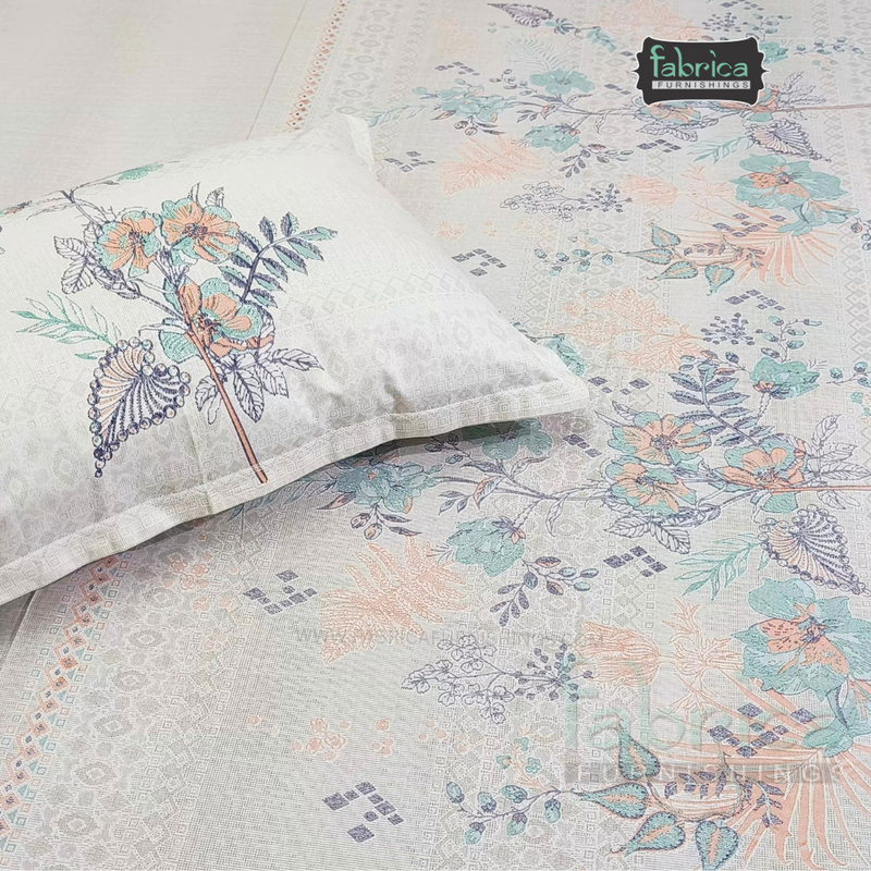 Sengol Super King Size Pure Cotton Printed Bedsheet Set