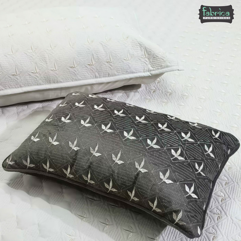 Monarch Quilted Embroidered 5 Piece Bedding Set