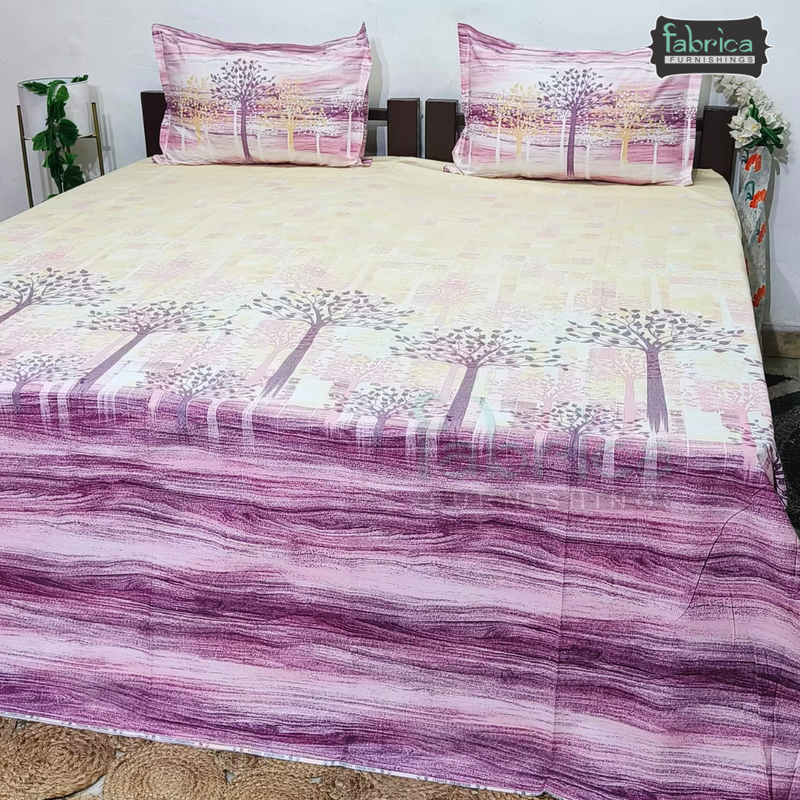 Sengol Super King Size Pure Cotton Printed Bedsheet Set