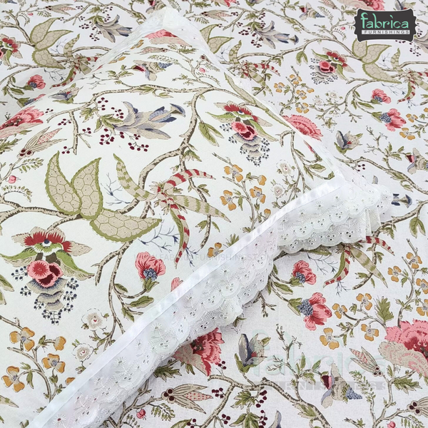 Traditional Anokhi Prints Pure Cotton King Size Lacework  Bedsheet