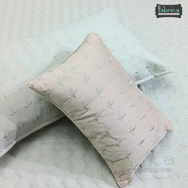 Monarch Quilted Embroidered 5 Piece Bedding Set
