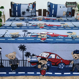 Fabby Home cartoon Print Cotton Double Bedsheet