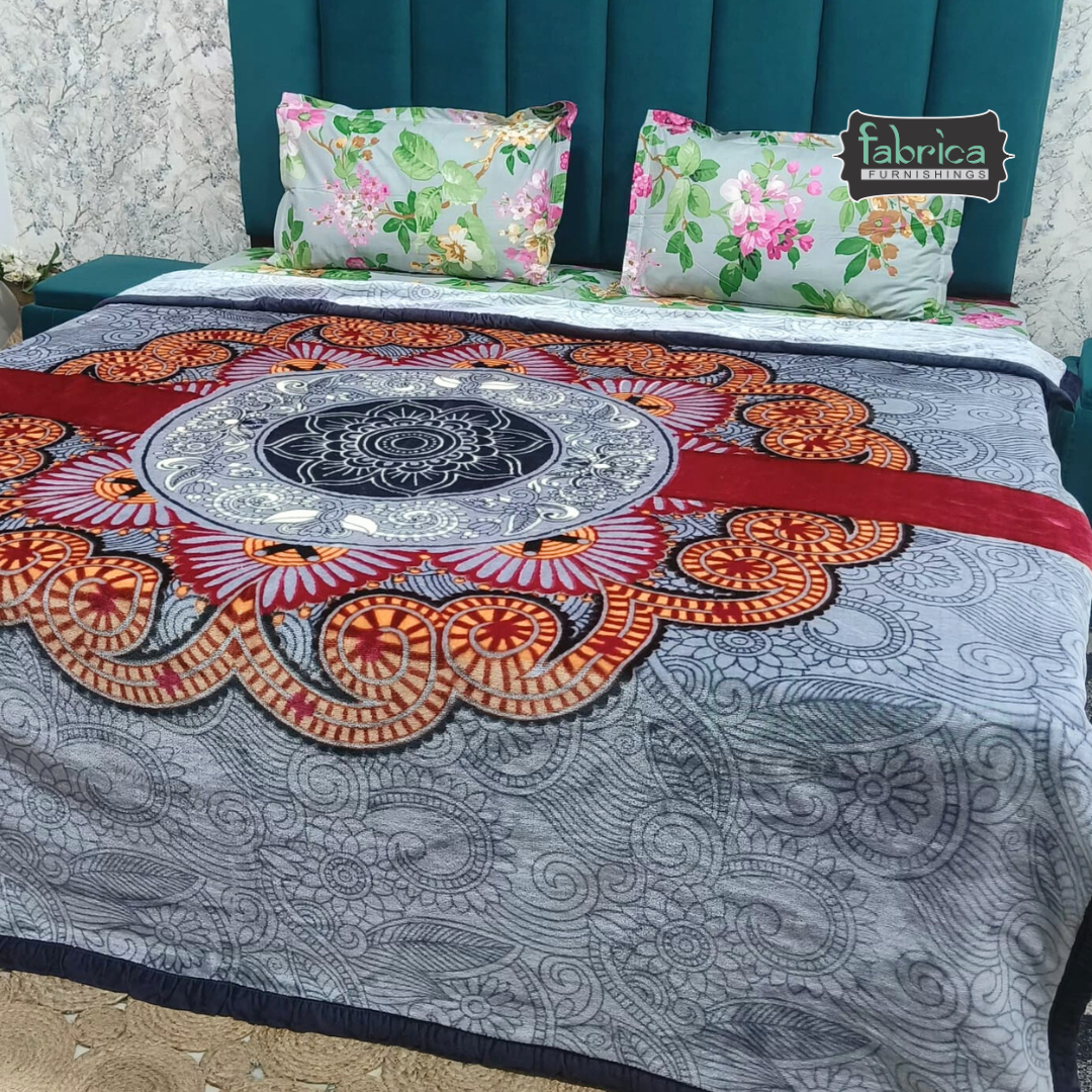 Royal comfort Floral Printed Double Bed Blanket