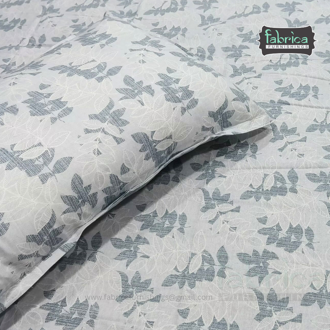Calm Petals  Printed Pure Cotton Single Bed Sheet