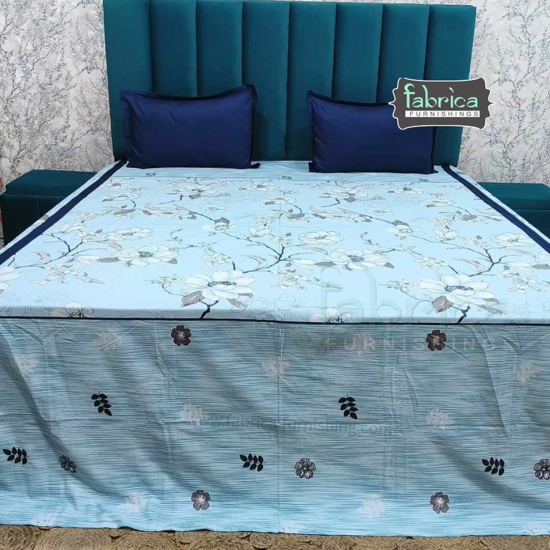 Fabby Home Printed Pure Cotton King Size Bedsheet