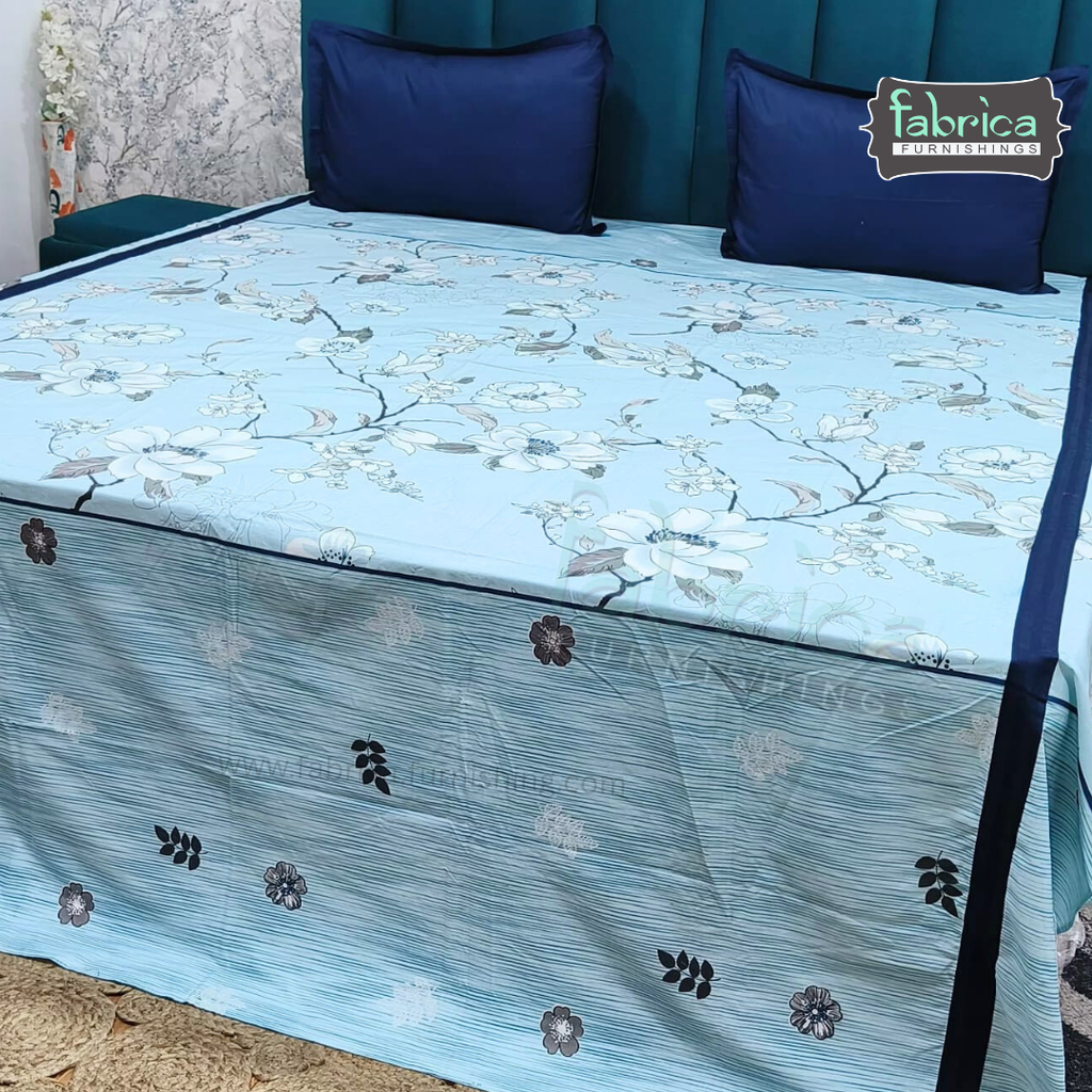 Fabby Home Printed Pure Cotton King Size Bedsheet