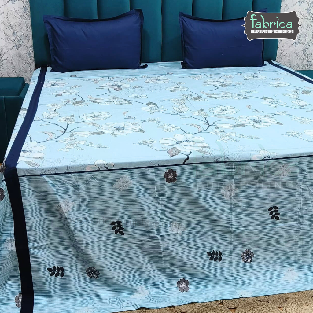 Fabby Home Printed Pure Cotton King Size Bedsheet