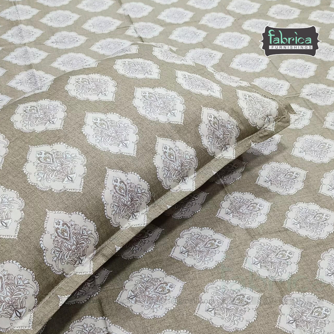 Calm Petals  Printed Pure Cotton Single Bed Sheet