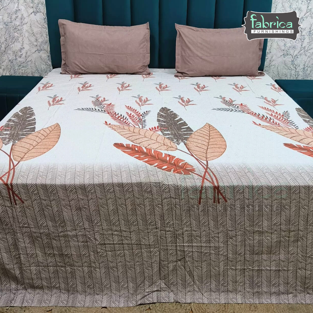 Fabby Home Printed Pure Cotton King Size Bedsheet