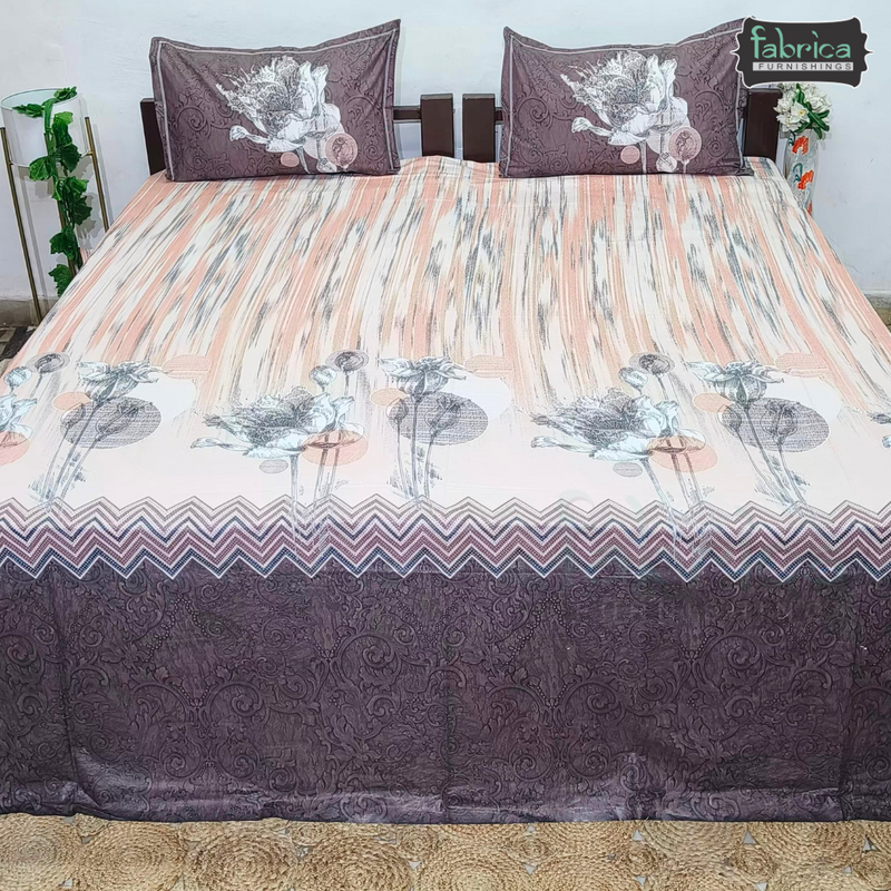 Sengol Super King Size Pure Cotton Printed Bedsheet Set