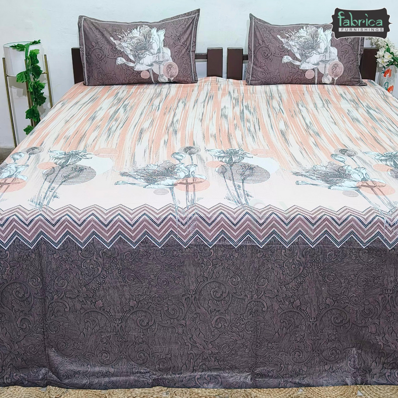 Sengol Super King Size Pure Cotton Printed Bedsheet Set