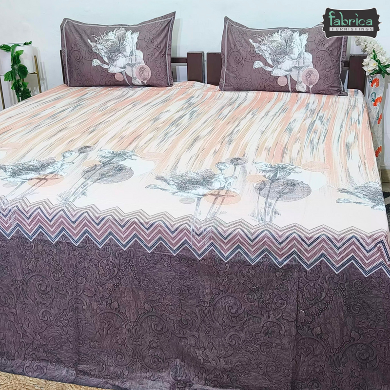 Sengol Super King Size Pure Cotton Printed Bedsheet Set