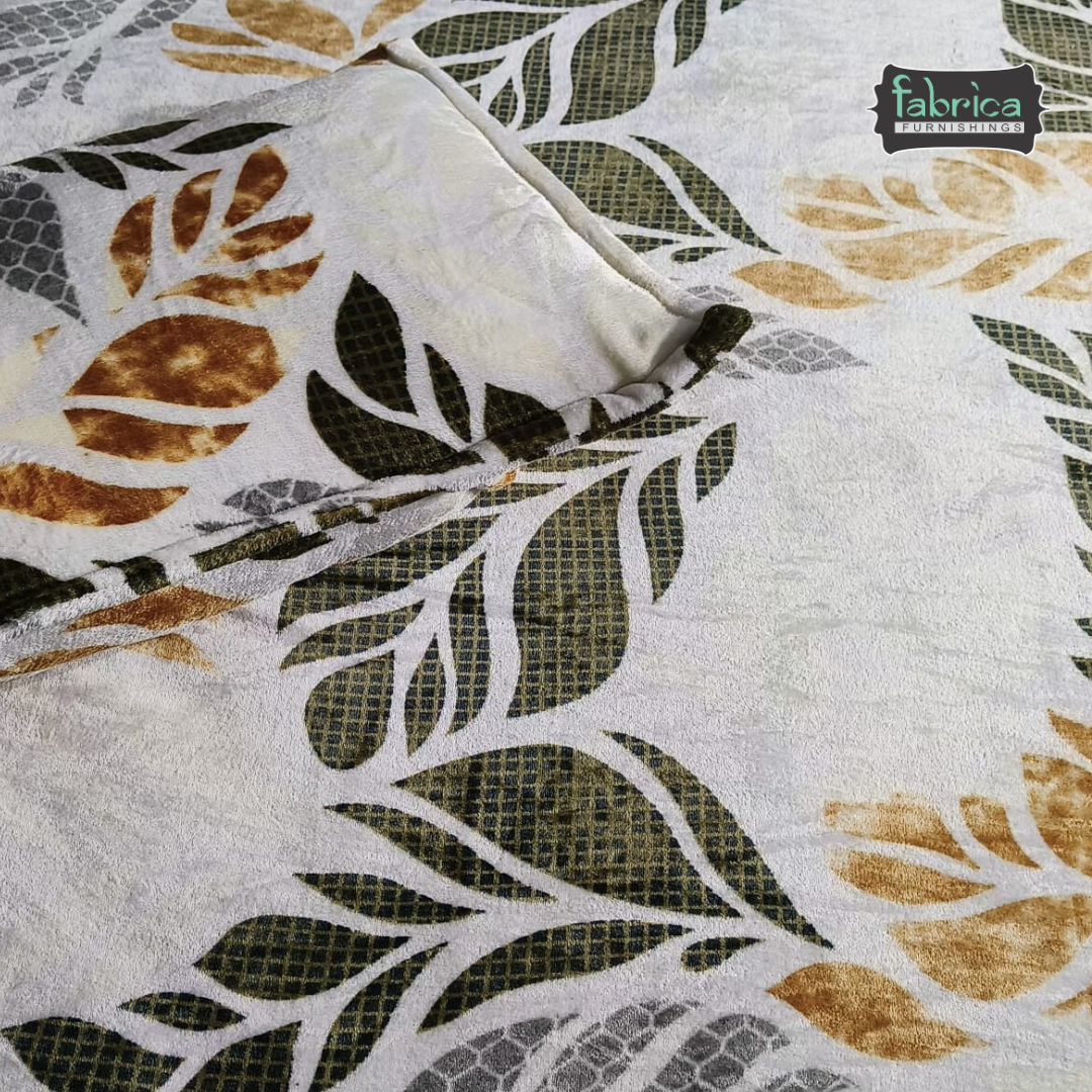 Stella  Printed Premium  King Size Winter Bedsheet Set