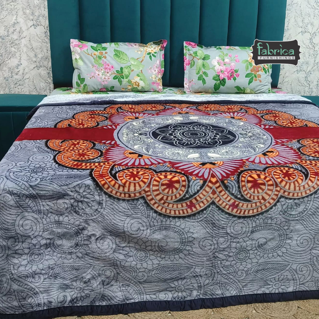 Royal comfort Floral Printed Double Bed Blanket