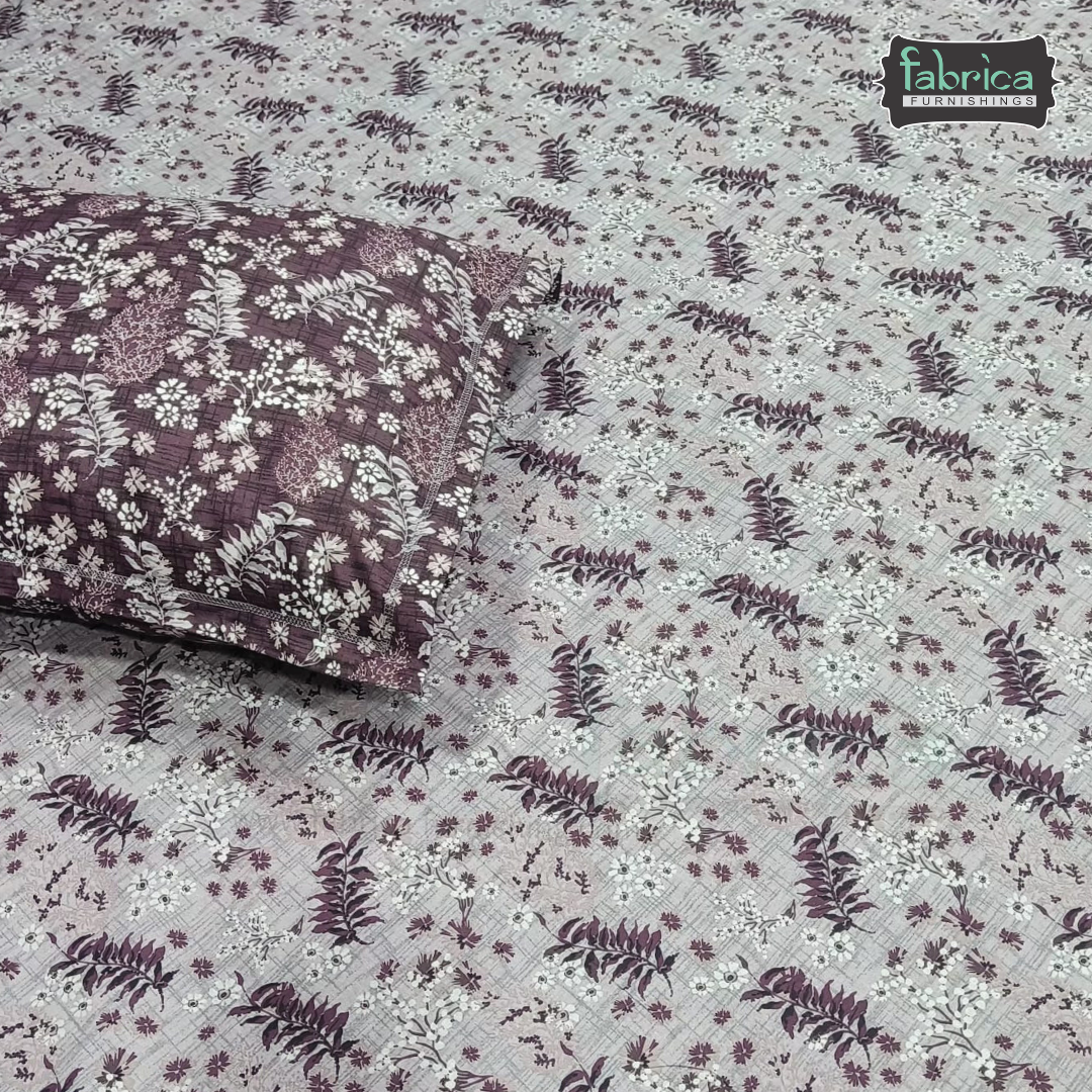 Petals Perra King Size Pure Cotton  Printed Bedsheet Set