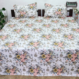 Glory Queen Size Pure Cotton Printed Bedsheet