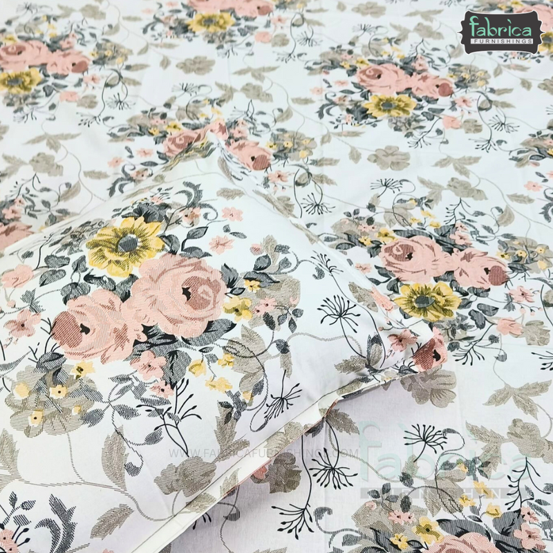 Glory Queen Size Pure Cotton Printed Bedsheet