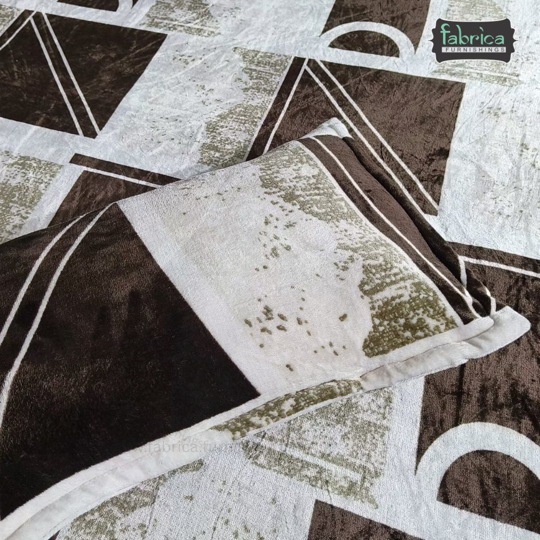 Stella  Printed Premium  King Size Winter Bedsheet Set