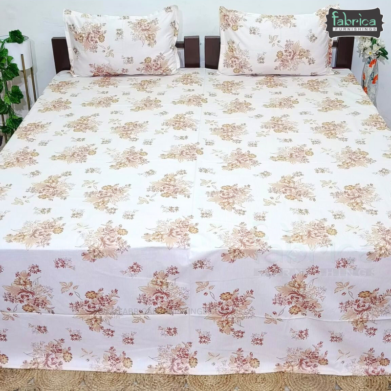 Glory Queen Size Pure Cotton Printed Bedsheet
