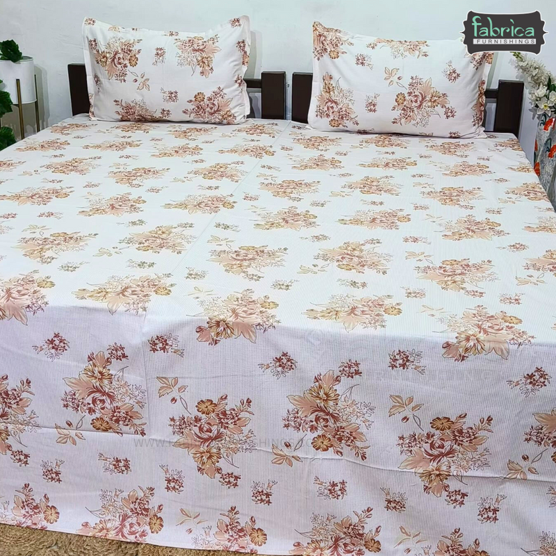 Glory Queen Size Pure Cotton Printed Bedsheet