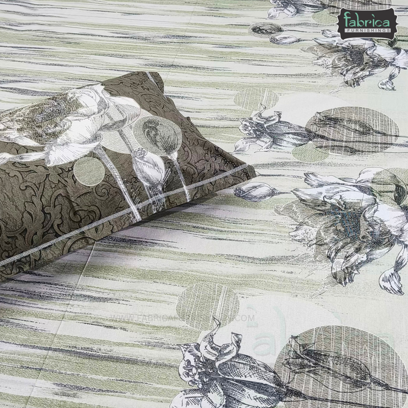 Sengol Super King Size Pure Cotton Printed Bedsheet Set