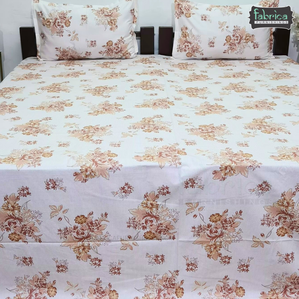 Glory Queen Size Pure Cotton Printed Bedsheet