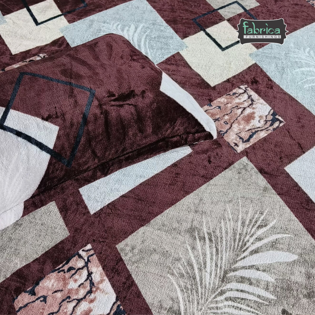 Stella  Printed Premium  King Size Winter Bedsheet Set