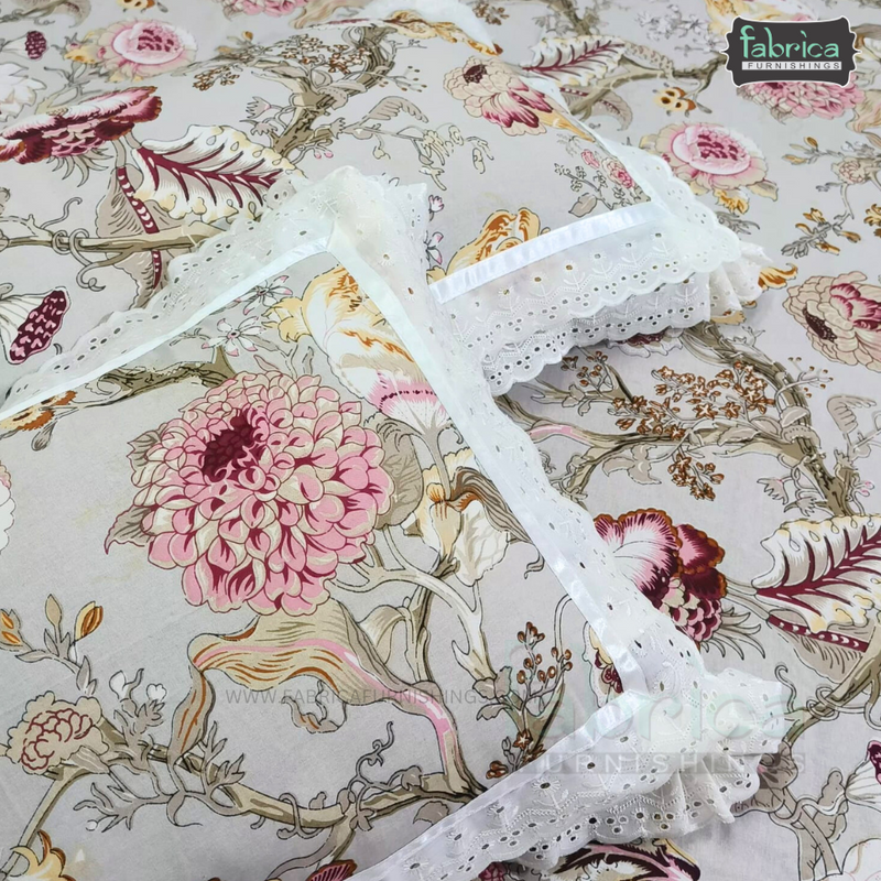 Traditional Anokhi Prints Pure Cotton King Size Lacework  Bedsheet