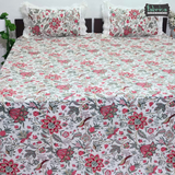 Traditional Anokhi Prints Pure Cotton King Size Lacework  Bedsheet