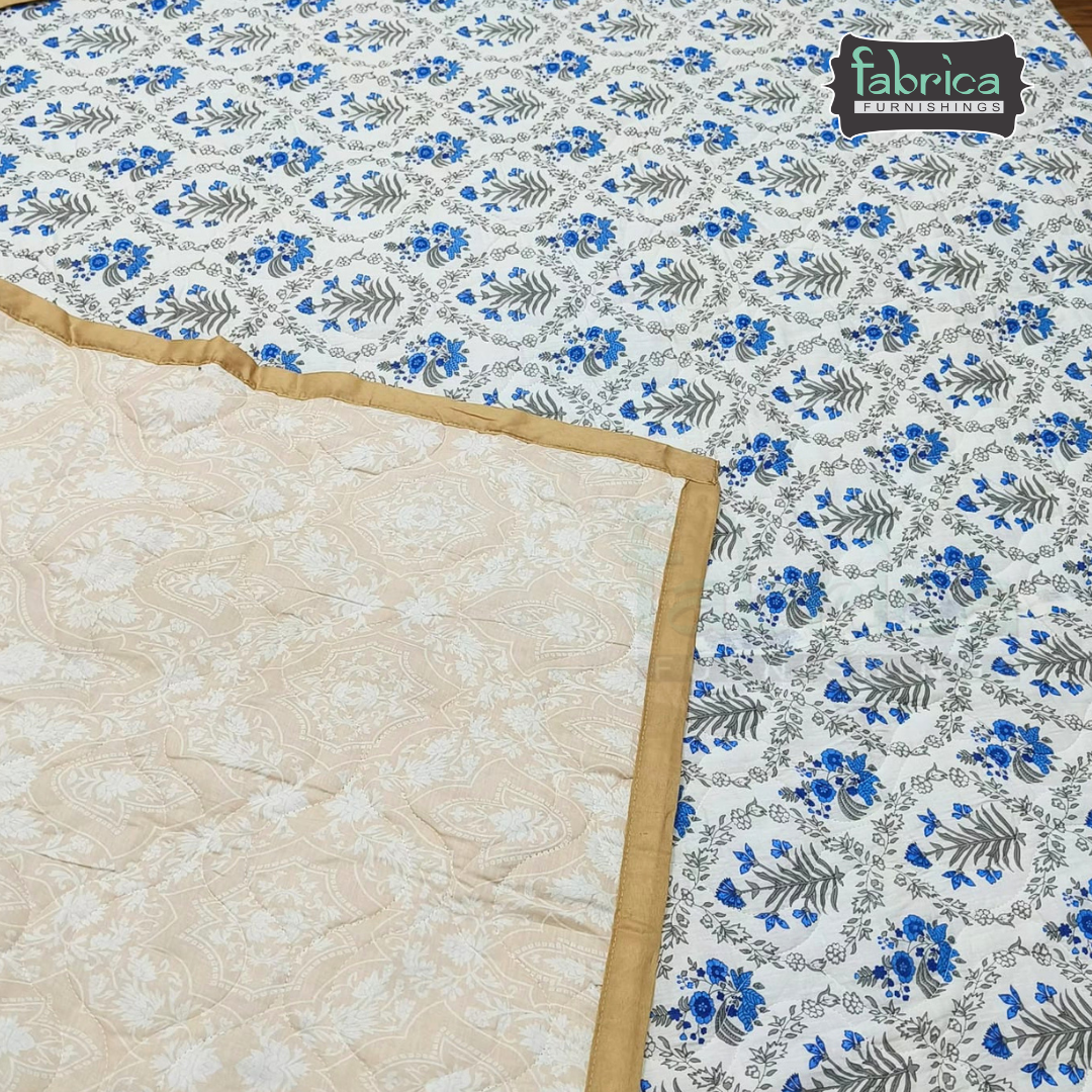 MoonMist Printed Double Bed Quilted Reversible Comforter
