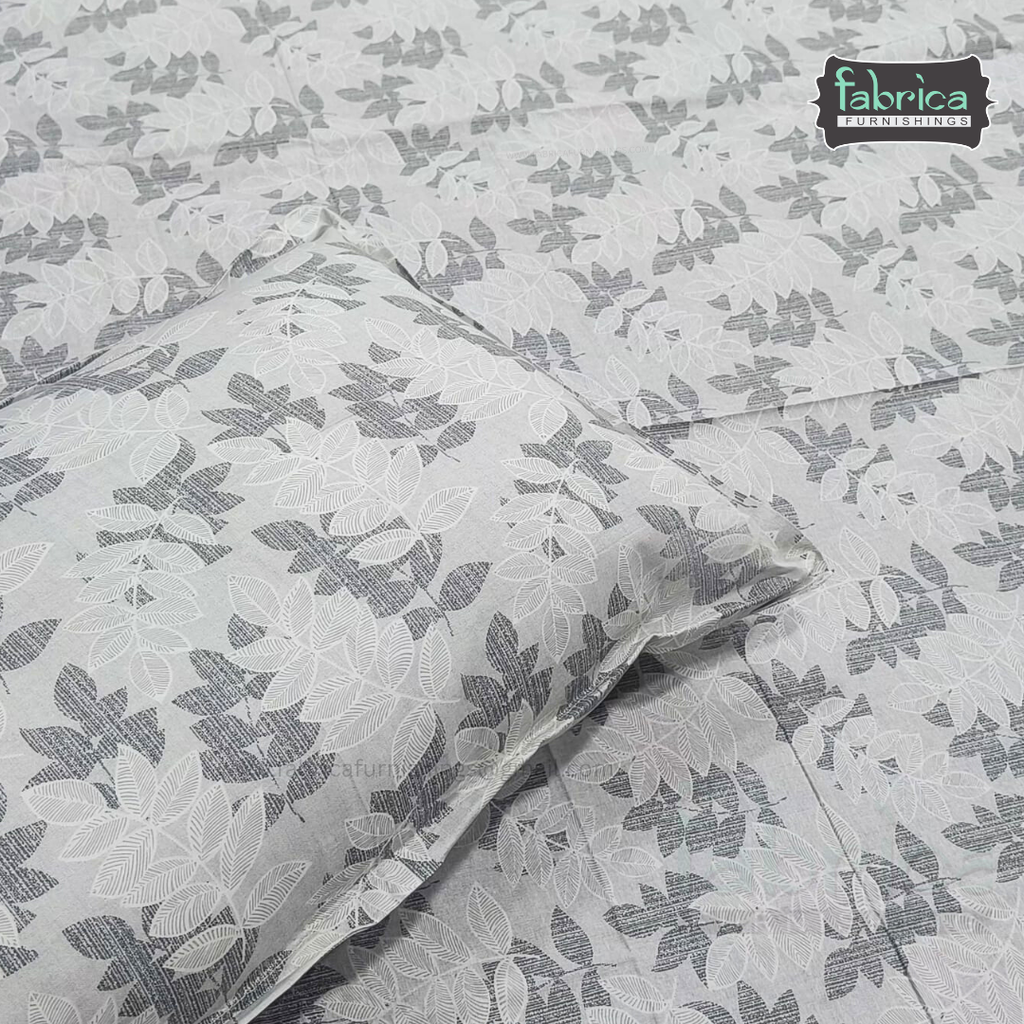 Calm Petals  Printed Pure Cotton Single Bed Sheet