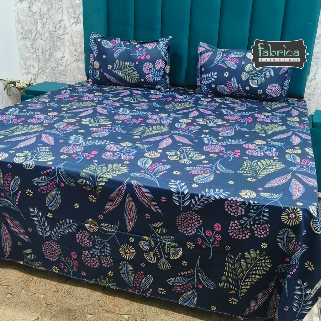 Procian Print Premium Pure Cotton Queen Size Bedsheet