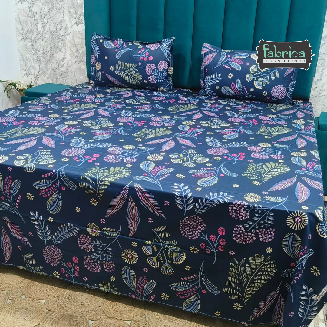 Procian Print Premium Pure Cotton Queen Size Bedsheet