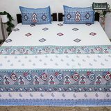 Gulmohar Printed Premium Pure Cotton King size Bed Sheets