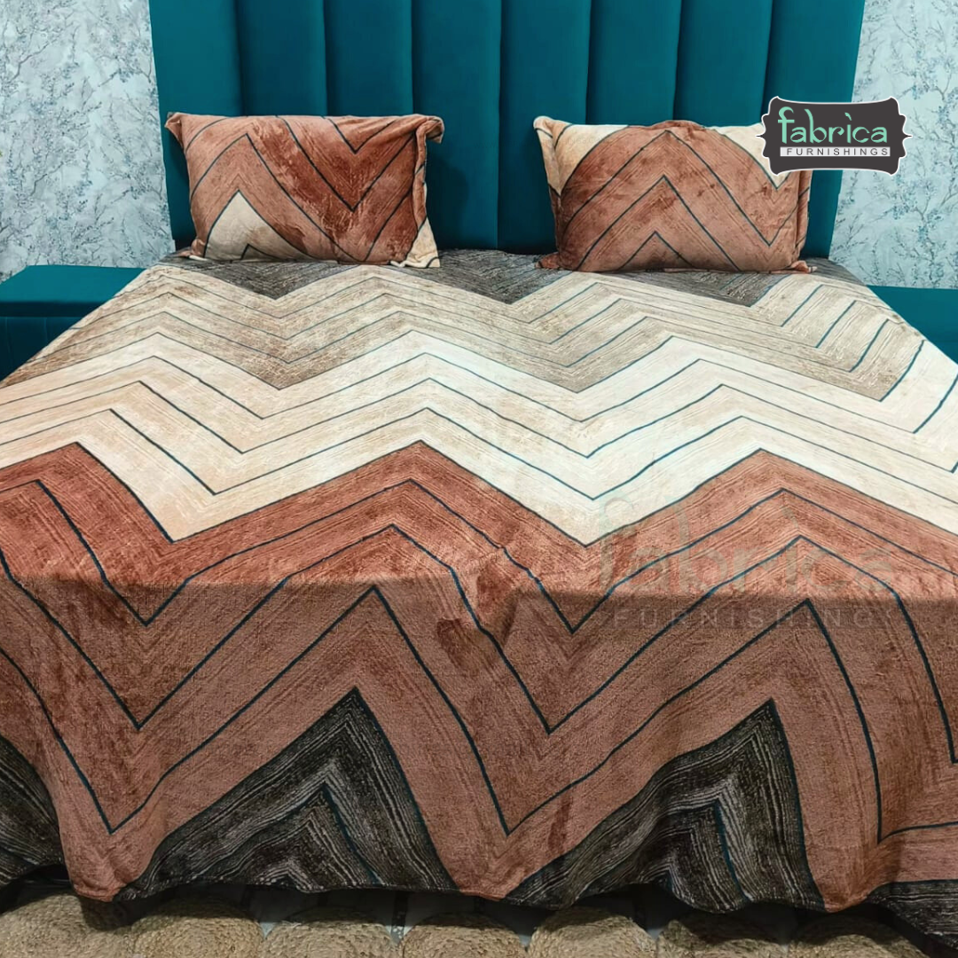 Cherry printed King Size Winter Bedsheet Set