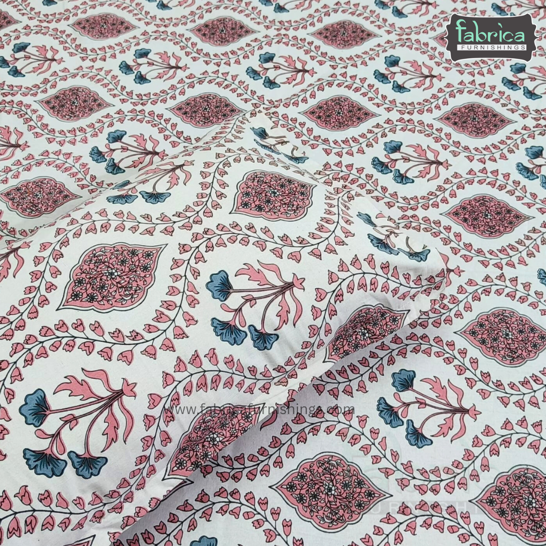 Sadabahar Anokhi Printed Pure Cotton  King Size Bedsheet Set
