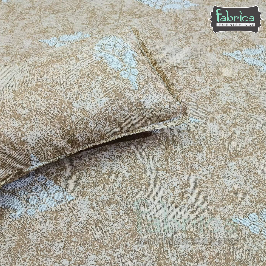 Texture Super King Size Pure Cotton Printed Bedsheet Set